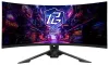 Phantom Gaming by Asrockin näyttö PG34QRT3A 34" mini OLED 3440x1440 180Hz 1ms 2xHDMI DP USB korkeussäädettävä Wi-Fi-antenni