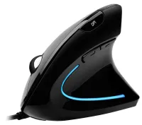 Adesso iMouse E1 Mouse com fio vertical ergonômico óptico retroiluminado 1000-1600 DPI USB preto (1 of 7)