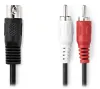 NEDIS reduktionsljudkabel DIN 5pin DIN-kontakt 2x RCA-kontakt svart bulk 1m