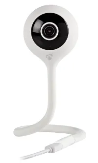 NEDIS IP-camera Wi-Fi binnen 1080p-sensor voor bewaking. climate microUSB MicroSD Cloud Android iOS-adapter wit (1 of 4)