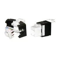 XtendLan Keystone jack RJ45 CAT6 UTP snap-on white-black (1 of 1)