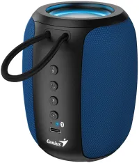 Caixa de som GENIUS SP-915BT Blue Bluetooth 5.3 5W microfone Copilot AI comunicação USB-C carregamento preto-azul (1 of 2)