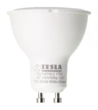 Tesla LED izzó GU10 7W 230V 560lm 25.000h 4000K nappali fehér 100db (1 of 3)