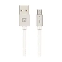 Swissten Кабель для передачи данных Текстильный Usb Micro Usb 2,0 M Серебристый (1 of 1)