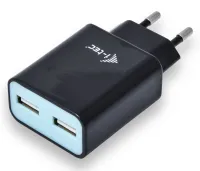 I-tec universal USB-laddare 2x USB 110V-240V 2400mAh svart (1 of 3)