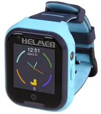 HELMER Kinderuhr LK 709 mit GPS-Ortungspunkt. Display 4G IP67 Nano SIM Videoanruf Foto Android und iOS blau (1 of 3)