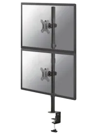 Neomounts FPMA-D550DVBLACK Тримач настільного дисплею 10-32" затискач VESA 100X100 вантажопідйомність 2x6 кг 2 дисплеї, колір чорний (1 of 3)