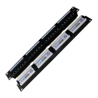 DATACOM Patch panel 19" UTP 24 priključka CAT5E DUAL 1U BK (4x6p) (1 of 1)