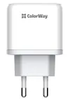 COLORWAY 1x USB ja 1x USB-C laadija 45W 100V-240V valge thumbnail (2 of 5)