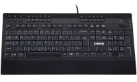 Teclado CRONO CK2111 multimídia com fio USB CZ+SK preto (1 of 2)