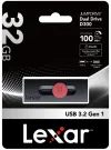 Lexar Flash-Laufwerk 32 GB Dual Typ D300 USB-C und USB-A 3.2 (Lesen bis zu 100 MB/s) thumbnail (5 of 5)