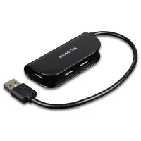 Концентратор AXAGON USB-A HUE-X4B USB 2.0 4x USB-A 0,2 м (1 of 3)