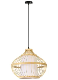 IMMAX BOHO PINCHOS suspension design D40cm E27 bois de bambou (1 of 8)