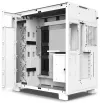 Caja NZXT H9 Flow de dos cámaras ATX con ventilador de 4x120mm y tapa de cristal perforado de hasta 10xventiladores. lado frontal blanco thumbnail (5 of 5)