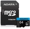 ADATA Premier 64 Go microSDXC UHS-I CLASS10 A1 85 25 Mo avec + adaptateur