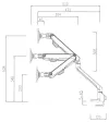 Neomounts FPMA-D750DWHITE2 Desktop display holder 10-32" VESA clamp 100X100 load capacity 2x8kg gas piston 2 displays white thumbnail (6 of 6)