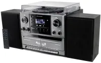 Soundmaster Elite line MCD5600SW Πικάπ CD 2x κασέτα BT DAB+ MP3 2x5W Ασημί-μαύρο (1 of 3)