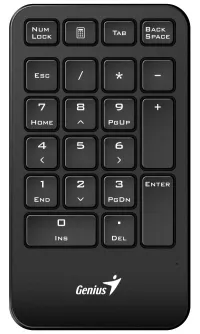 GENIUS NumPad 1000 цифров безжичен 24GHz мини приемник USB черен (1 of 4)