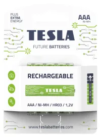 TESLA RECHARGEABLE+ ceallraí in-athluchtaithe AAA Ni-MH 800mAh (blister micrea-pheann luaidhe HR03) 4 ríomhaire (1 of 1)