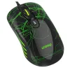 Muis OP-636G, gaming, bedraad, laser, 3200 dpi, LED backlight, USB, zwart-groen