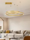 IMMAX NEO FINO NEW SMART lampa wisząca 2 kółka 60+80cm 93W złota Zigbee 3.0 TUYA thumbnail (3 of 8)