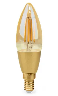 NEDIS Wi-Fi slimme LED-lamp met gloeidraad E14 kaars 49W 230V 470lm warm wit 1800 - 3000K dimbaar glas (1 of 2)