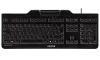 Clavier CHERRY avec lecteur de carte KC 1000 SC USB ISO 7816 cartes prises en charge disposition CZ noire