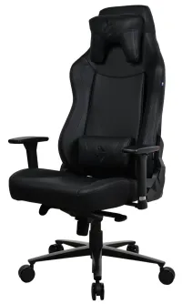 AROZZI gaming chair VERNAZZA XL SoftPU Pure Black, black polyurethane finish (1 of 10)