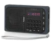 Radio FM portable NEDIS alimentée par batterie sur secteur numérique sortie casque 3,6 W noir-gris thumbnail (1 of 4)