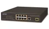 Planet FGSD-1011HP PoE-switch 8x 10 100 PoE 1x TP + 1x SFP 1000Base-X uitbreidingsmodus 10Mb ESD 802.3at 120W ventilatorloos