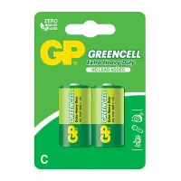 GP Zinkchlorid Batterie 1,5V C (R14) Greencell 2 Stéck Folie (1 of 1)