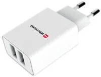 Omrežni adapter Swissten Smart Ic 2X Usb 21A Napajalni + podatkovni kabel Usb Lightning 1,2 M Bela (1 of 1)