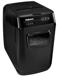 FELLOWES silppuri AutoMax 150 C poikkileikkaus 4x38 mm korin tilavuus 32 l salaisuustaso P-4 (luottamuksellinen) musta (1 of 6)