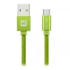 Swissten Data Cable Textile Usb Micro Usb 1.2 M Green