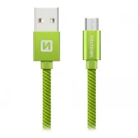 Swissten Datakabel Tekstil Usb Micro Usb 1,2 M Grøn (1 of 1)