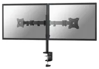 Neomounts Select NM-D135DBLACK Displayhållare för ett bord 10-27" klämma+spår VESA 100X100 lastkapacitet 2x 8kg 2 displayer svart (1 of 5)