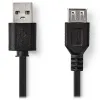 NEDIS ilgintuvas USB 2.0 kištukas USB-A - lizdas USB-A juodas masinis 3m thumbnail (2 of 2)