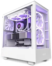 NZXT ohišje H5 Elite edition 3x120 mm (2xRGB) ventilator USB 3.0 USB-C 3.1 prozorna stran in sprednja plošča bela (1 of 6)