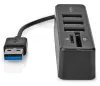 NEDIS USB Hub Stecker USB-A Buchse USB-A 3 Ports Stromversorgung über USB SD & MicroSD 3x USB schwarz thumbnail (3 of 3)