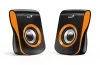 GENIUS speaker SP-Q180 Orange 2.0 6W USB power supply 35" jack black-orange