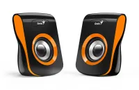 Altavoz GENIUS SP-Q180 Naranja 2.0 6W Fuente de alimentación USB Jack 35" negro-naranja (1 of 2)