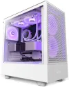 NZXT Case H5 Flow RGB Editioun 2x120 mm Fan USB 3.0 USB-C 3.1 RGB transparent Säit Mesh Panel wäiss thumbnail (1 of 5)