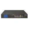 Planet GSD-1222VHP PoE-Switch 8x PoE + 2x 1000Base-T + 2x SFP LCDVLAN Erweiterungsmodus 10 MB bis zu 250 m IEEE 802.3 bei 120 W thumbnail (2 of 3)