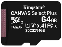 KINGSTON Canvas Select Plus 64GB microSD UHS-I CL10 ouni Adapter (1 of 1)