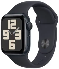 Apple Watch SE GPS 40mm Midnight aliuminio dėklas su Midnight Sport Band – M L (1 of 2)