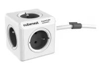 Cubenest Powercube Extended 5x socket 15 m white gray childproof grounding dock max. 10A 250V~2500W (1 of 1)