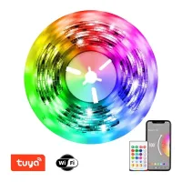 IMMAX NEO LITE SMART LED szalag 24W Wi-Fi IP65 RGB CCT színes 406lm m 2700-6500 K fényerőszabályzó. DO+Zene 5m TUYA (1 of 7)