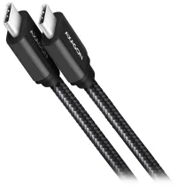 AXAGON кабел за данни и зареждане SPEED USB-C към USB-C USB 3.2 Gen1 PD 60W 3A ALU оплетка 3m черен (1 of 1)