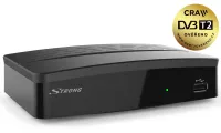 STRONG DVB-T T2 televizora pierīce SRT 8209 Full HD H.265 HEVC CRA verificēta PVR EPG USB HDMI LAN SCART melns (1 of 3)