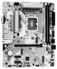 ## ASRock B760M-HDV/M.2 Plate ir aprīkota ar grafiskām izejām lietošanai ar procesoriem ar integrētu grafisko kodolu. Mātesplatē nav grafiskās kartes un, neizmantojot atbilstošu procesoru, šīs izejas būs nefunkcionālas. ### PROCESORS - Atbalsts procesoriem 12., 13. un 14 paaudzes Intel Core/Pentium/Celeron (ligzda LGA1700) ### Chipset - Intel B760 ### Atmiņa - 2x DDR5 atmiņas slots, atbalsts līdz 96 GB - Atbalstiet DDR5 līdz 7200+ (OC) MHz - Divu kanālu atmiņas arhitektūra - Bez ECC atbalsts, bez buferizācijas - Intel Extreme Memory Profile (XMP) 3.0 atbalsts ### Slots - 1x PCIe 4.0 x16 slots - 2x PCIe 3.0 x1 slots ### Grafiskais dizains - 1 × HDMI ports, kas atbalsta maksimālo izšķirtspēju 4K pie 60 Hz - 1 × DisplayPort ports, kas atbalsta maksimālo izšķirtspēju 8K pie 60 Hz, 5K pie 120 Hz - 1x VGA ports, kas atbalsta maksimālo Full HD izšķirtspēju pie 60 Hz ### Uzglabāšana - 1 × Hyper M.2 slots, M atslēga, 2260/2280 tipa ierīcēm (PCIe 4.0 x4 režīms) - 1 × Ultra M.2 slots, M atslēga, 2280 tipa ierīcēm (PCIe 3.0 x4 režīms) - 4x SATA 6Gb/s ports - RAID 0, RAID 1, RAID 5 un RAID 10 atbalsts SATA diskdziņiem - Intel Volume Management Device (VMD) atbalsts ### USB - 1 × USB-C 3.2 Gen1 (USB 3.0) ports aizmugurējā panelī - 5 × USB 3.2 Gen1 (USB 3.0) ports (3 porti aizmugurējā panelī, 2 porti pieejami, izmantojot iekšējo USB savienotāju) - 6 × USB 2.0 ports (2 porti aizmugurējā panelī, 4 porti pieejami caur iekšējiem USB savienotājiem) ### Audio - Realtek ALC897 kodeks - 7,1 kanālu augstas izšķirtspējas audio ### LAN - 1 × Dragon RTL8125BG 2,5 gigabitu LAN kontrolieris ### Iekšējie savienotāji - 1 × SPI TPM savienotājs - 1x skaļruņu savienotājs un korpusa atvēršanas noteikšana - 1x RGB LED lentes savienotājs - 3x adresējams LED lentes savienotājs - 1 × 4 kontaktu CPU ventilatora savienotājs - 1 × 4 kontaktu CPU ventilatora/ūdens dzesēšanas ventilatora savienotājs - 2x 4 kontaktu korpusa ventilatora/ūdens dzesēšanas ventilatora savienotājs - 1 × 24 kontaktu ATX galvenā strāvas savienotājs - 1 × 8 kontaktu 12 V strāvas savienotājs - 1x priekšējā paneļa audio savienotājs - 2x USB 2.0 savienotājs (atbalsta 4x USB 2.0 portu) - 1 × USB 3.2 Gen1 (USB 3.0) savienotājs (atbalsta 2 × USB 3.2 Gen1 portu) - 1 × M.2 slots, E taustiņš Wi-Fi modulim (nav iekļauts) ### Aizmugurējā paneļa porti - 1x HDMI - 1x DisplayPort - 1x VGA - 1 × USB-C 3.2 Gen1 (USB 3.0) - 3x USB 3.2 Gen1 (USB 3.0) - 2x USB 2.0 - 1x RJ-45 - 3x audio ligzda ### Izmēri - 24,4 x 20,1 cm - Micro ATX formāts (1 of 4)